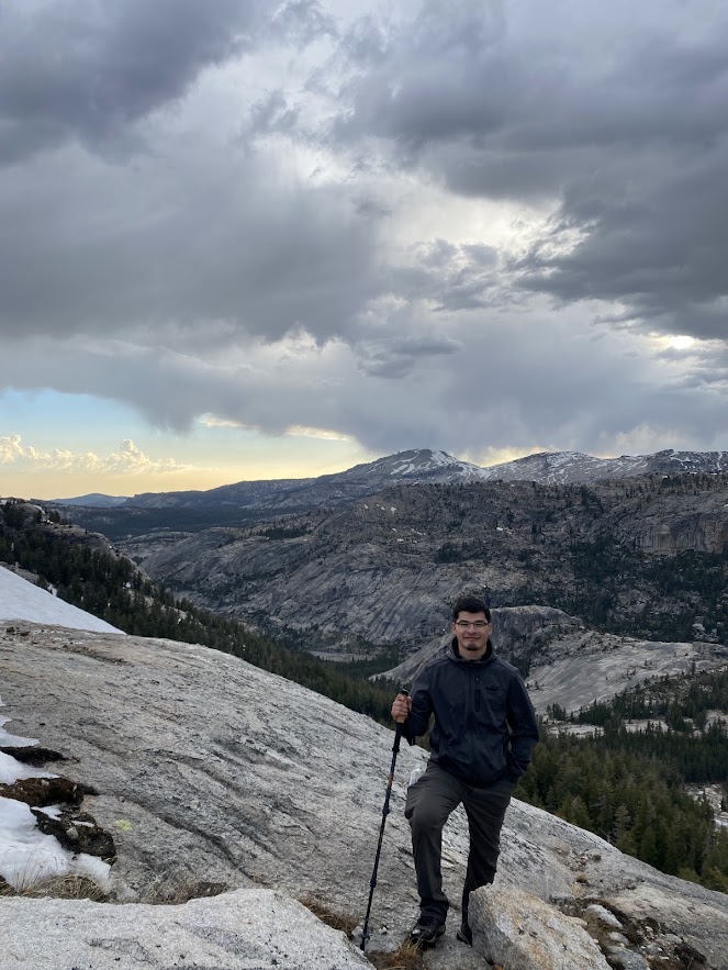Apolonio hiking outdoors